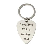 Guitare Je Ne Pouvais Pas Choisir Un Meilleur Papa Porte-Clés Père Cadeau De Thanksgiving Silver Performance FiableDurabilité et attractivité