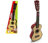 Guitare jouet BINO Mertens - 23 pouces, 6 cordes pour enfants à partir de 3 ans | Jouet éducatif en bois, développe les capacités musicales et la compréhension du rythme