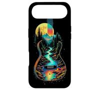 Guitare Lake Reflections Forest Pine Tree Moon Camp Guitarist Coque pour iPhone Air