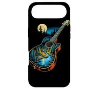 Guitare Lake Reflections Forest Pine Tree Moon Camp Guitarist Coque pour iPhone Air