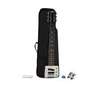Guitare Lap Steel avec Slide Tonebar, Médiators de Pouce et de Doigts et Housse par Gear4music - Noir