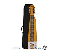 Guitare Lap Steel avec Slide Tonebar, Médiators de Pouce et de Doigts et Housse par Gear4music - Or