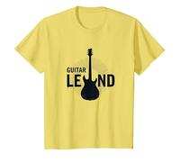 Guitare Legend Rock Star Musicien Homme Instrument électrique T-Shirt, Enfant, Citron, 3 Ans