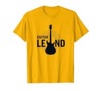 Guitare Legend Rock Star Musicien Homme Instrument électrique T-Shirt, Homme, Doré Vif, 3XL