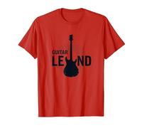 Guitare Legend Rock Star Musicien Homme Instrument électrique T-Shirt, Homme, Rouge, XL