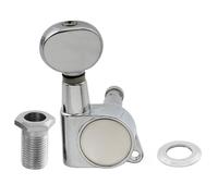 Guitare Mécaniques Boutons e Réglage Tête Machine Entièrement Scellée Rapport 19:1 Avec Bouton Ovale Vintage Pour Guitare Électrique(1 Pc R Chrome)