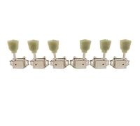 Guitare Mécaniques Boutons Guitare Électrique Acoustique 3R3L Rapport 15:1 Têtes De Machine Semi Fermées Accordeurs Chevilles Réglage Clés(Nickel)