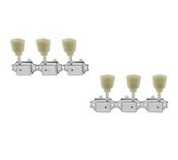 Guitare Mécaniques Boutons Guitare Électrique Acoustique 3R3L Rapport 15:1 Têtes De Machine Semi Fermées Accordeurs Chevilles Réglage Clés(Chrome)