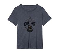 Guitare Melody Maker Rock Star Musicien Cadeau T-Shirt, Femme Grandes Tailles, Bleu Chiné, 2X