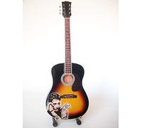 Guitare miniature acoustique en hommage à Johnny Hallyday