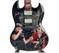 Guitare miniature de collection noire - Gibson - Modèle Gibson SG - Non jouable - 25 cm - Livrée montée - Support inclus