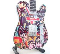 guitare miniature de type Telecaster thème groupe de Rock Oasis