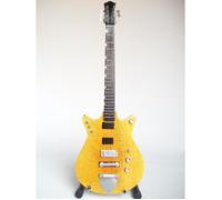 Guitare miniature jaune - Gretsch - Réplique de la Jet Firebird - Malcolm Young - AC/DC