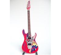 Guitare miniature jaune - Ibanez - Réplique miniature - Surfing with the Alien - Joe Satriani - Or