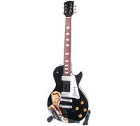 Guitare miniature noire vintage - Gibson - 25 cm - Hommage à Johnny Hallyday - En forme de Gibson Les Paul
