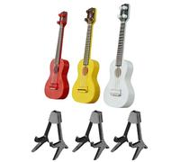 Guitare Miniature - Statue Musicale Collectionnable 3 Pièces | Ukulélé Miniature par Impression 3D,pour Enthousiastes de Musique Adolescents Débutants Garçons Filles Étagère Bureau Chevet Dortoir