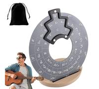 Guitare Music Theory Disc Circles of Fifths - Roue d'accords de guitare avec support - Cercles de quintes faciles à lire pour guitaristes, bassistes, pianistes