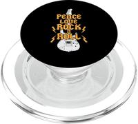 Guitare Peace Love Rock n Roll PopSockets PopGrip pour MagSafe