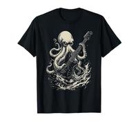 Guitare Pieuvre Heavy Metal Head Funny Guitarist T-Shirt