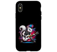 Guitare Punk écureuil Mignon Rock'n Roll Gothique pour Enfants Rock Star Coque pour iPhone X/XS