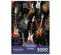 Guitare Puzzle 1000 Pieces Cadeau Unique Jeu Éduchatif Défi Jouet À De Qualité Supérieure Peinture Art pour Adultes Et Enfants À Partir De 12 Ans 38x26cm/1000pcs