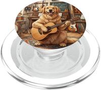 Guitare Retriever Musique Musique Scène Chien PopSockets PopGrip pour MagSafe
