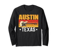 Guitare rétro Austin Texas Sunset Music City Souvenir Manche Longue