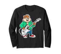 Guitare rétro Rock Music of Cute Chipmonkey Manche Longue