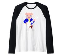 Guitare rétro Rock Music of Cute Pig Manche Raglan