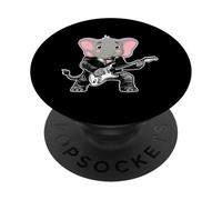 Guitare rétro Rock Musique d'éléphant Mignon PopSockets PopGrip Adhésif