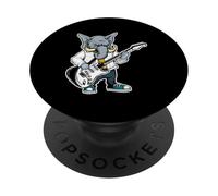 Guitare rétro Rock Musique d'éléphant Mignon PopSockets PopGrip Adhésif