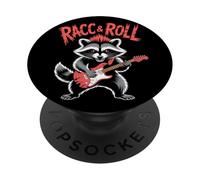 Guitare rétro Rock 'n Roll Trash Panda sans charnière en Forme de Raton Laveur PopSockets PopGrip Adhésif