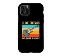 Guitare Rétro Vintage I Like Guitars and Maybe 3 People Coque pour iPhone 11 Pro