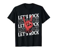 Guitare Rock And Roll Guitare Let's Rock Rocker Concert T-Shirt
