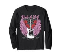 Guitare Rock and Roll Vintage Rock Women Music Manche Longue