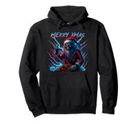 Guitare Rock en métal avec Inscription « Hail Santa Pagan Happy Solstice Christmas » Sweat à Capuche