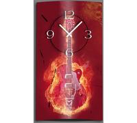 Guitare rock Horloge murale design horloges murales modernes silencieuses sans tic-tac dixtime 3D-0120