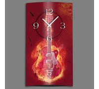 Guitare rock Horloge murale design horloges murales modernes silencieuses sans tic-tac dixtime 3DS-0120