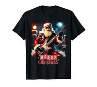 Guitare rock Père Noël Merry Christmas T-Shirt