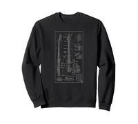 Guitare Schéma de Luthier-Cadeau pour Guitariste Sweatshirt