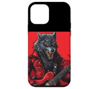Guitare Solo par un loup-garou à bascule sous la lune Coque pour iPhone 12 mini