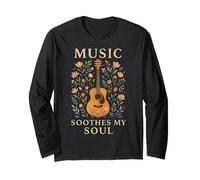 Guitare Soul Music Floral Classique Esthétique Guérison Manche Longue