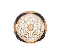 Guitare Sound Hole Cover, Exquisite Metal Feedback Protector with Window Grille and Happy Knot Design, 89mm/3.5in Inner Diameter, 9mm/0.35in Thickness, for Acoustic Classical Guitar 41''/42''