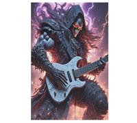 Guitare Squelette Man Puzzles Adulte 1000 Pieces Cadeau Famille Puzzle Classique 3D EnfantsJouet en Bois Cadeau Unique 78×53cm