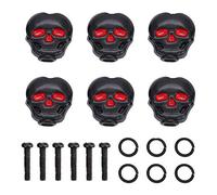 Guitare Tuning Peg Boutons Cap Machine Head, 6pcs Tuning Key Button Cap Heads Tuner Guitar Boutons Boutons Replacement pour Folk Electric Pièces de Rechange(Noir)