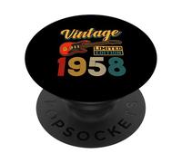 Guitare Vintage 1958 Édition limitée Année de Naissance Anniversaire PopSockets PopGrip Adhésif