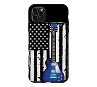 Guitare Vintage - American US Drapeau Electric Guitare Coque pour iPhone 11 Pro Max