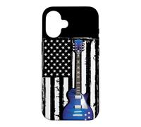 Guitare Vintage - American US Drapeau Electric Guitare Coque pour iPhone 16