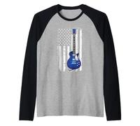 Guitare Vintage - American US Drapeau Electric Guitare Manche Raglan