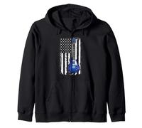 Guitare Vintage - American US Drapeau Electric Guitare Sweat à Capuche